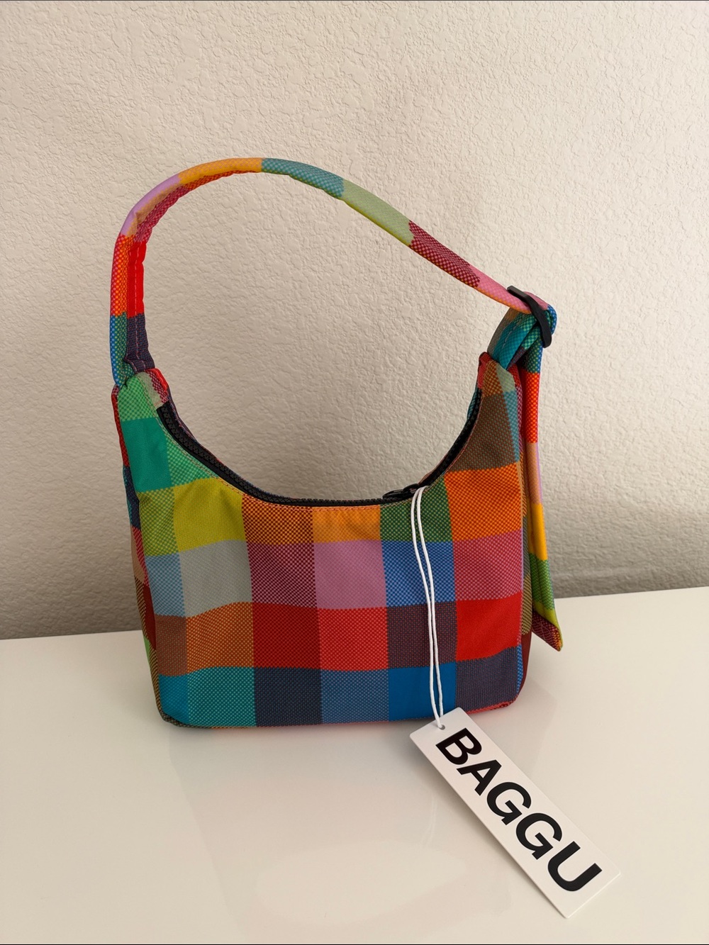 NWT Baggu UO Madras Mini Nylon Shoulder Bag